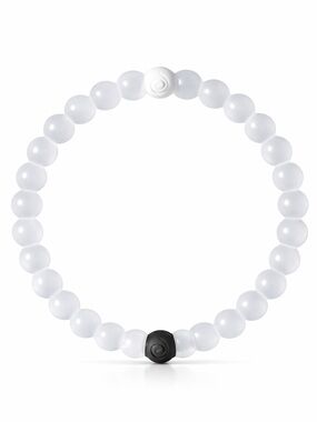 Lokai Classic Bracelet Small Clear Black White Balance Beaded NWT